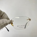 BVLGARI / オニキス リムレスアイウェア デモレンズ入り 参考定価：75,000程度 SIZE:51-20 135