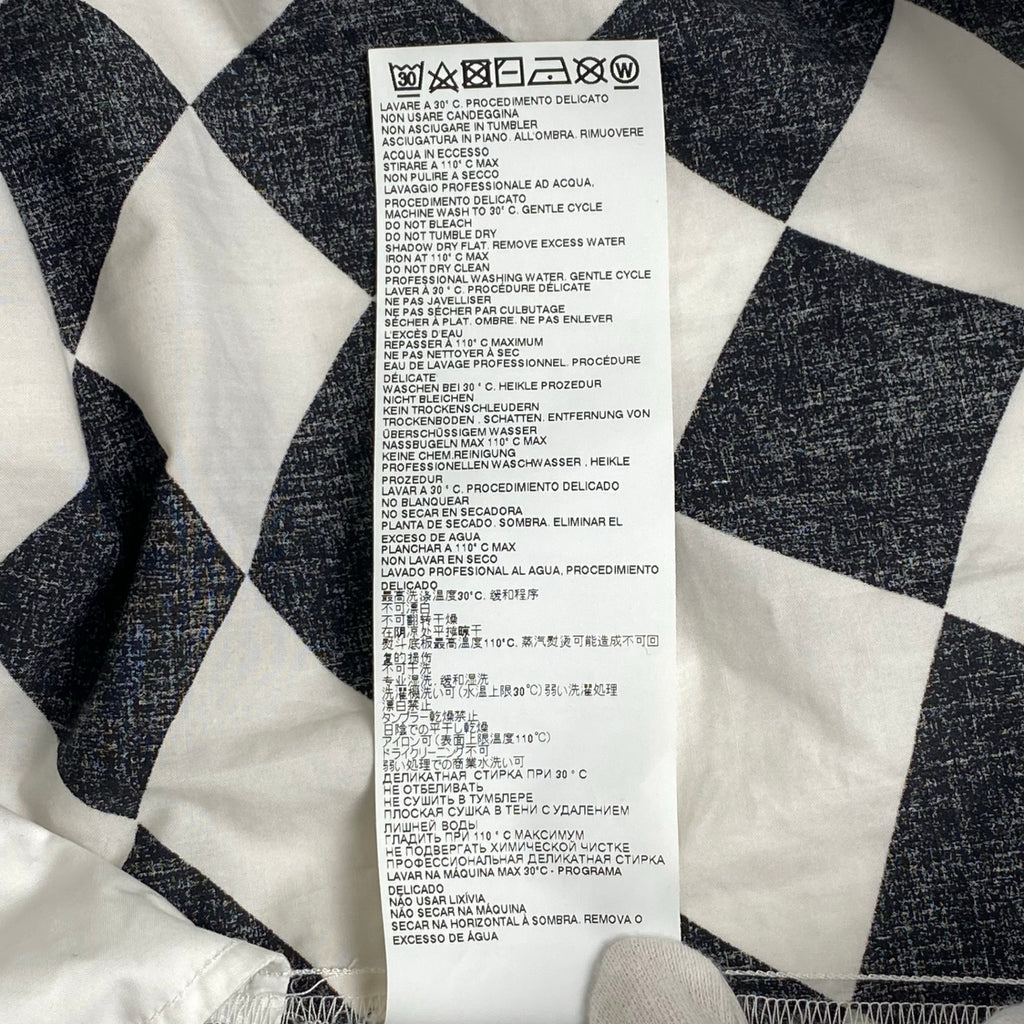 MM6 Maison Margiela  エムエムシックスメゾンマルジェラ / OVERSIZED DISTORTED CHESS PRINT LONG SHIRT チェッカーボード ロングシャツ SIZE：S