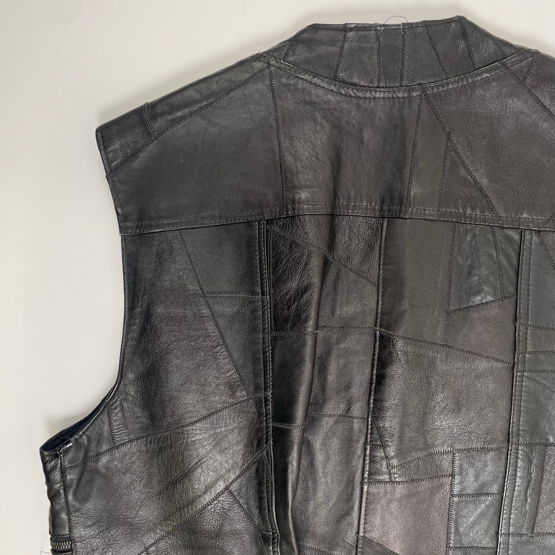 VINTAGE ヴィンテージ / ヴィンテージ パッチワークレザーベスト SIZE：XXXL