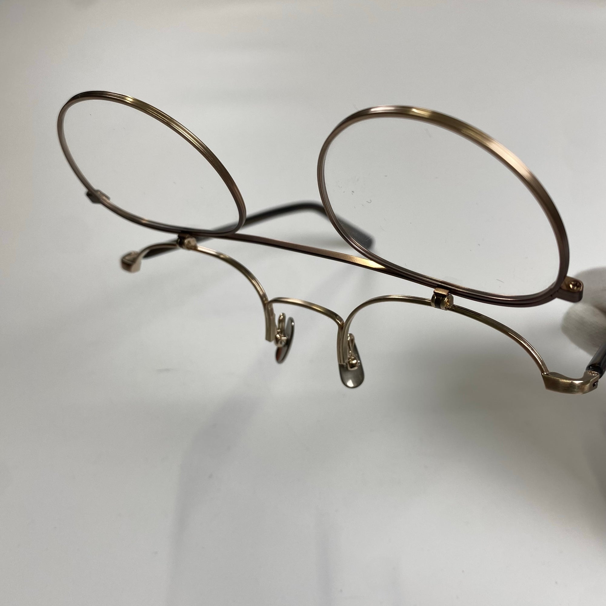 金子眼鏡 メタルシリーズ / 跳ね上げ2ブリッジ 度なしクリアレンズ 47□22-146 参考定価：60,000+tax