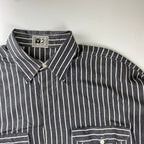 V2 BY VERSACE ベルサーチ ベルサーチェ ヴィンテージ / ストライプ シャツ ボタンダウン ビッグシルエット SIZE：M（XL程度）