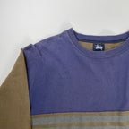 stussy ステューシー / ヴィンテージリフレクターボーダーTEE 紺タグ USA製 ショーンフォント SIZE:L