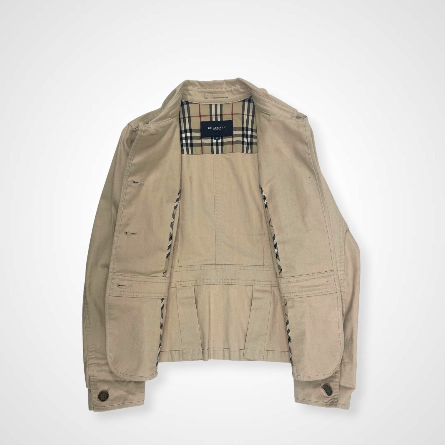 BURBERRY LONDON バーバリーロンドン / ギミックデザインジャケット ノヴァ裏地 参考定価：70,000程度 SIZE：40