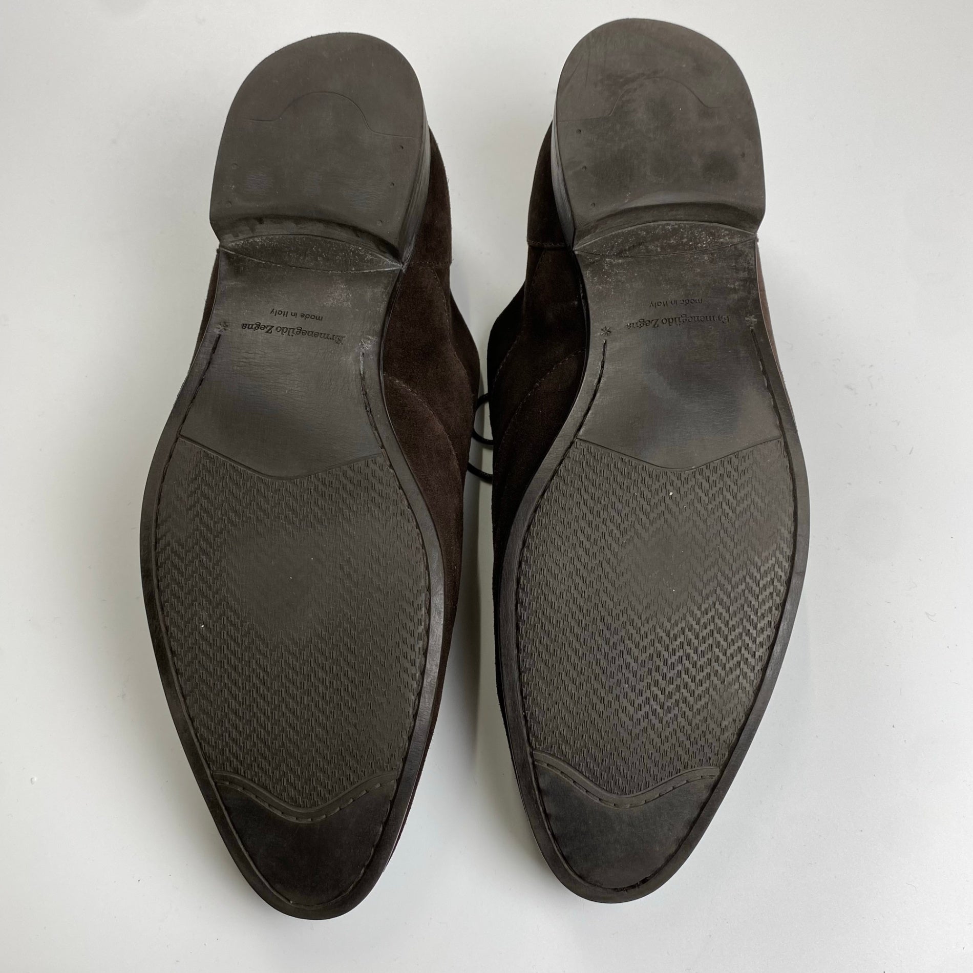 Ermenegildo Zegna エルメネジルド ゼニア / ヌバック レザーシューズ ダークブラウン 内羽根 SIZE:9 1/2