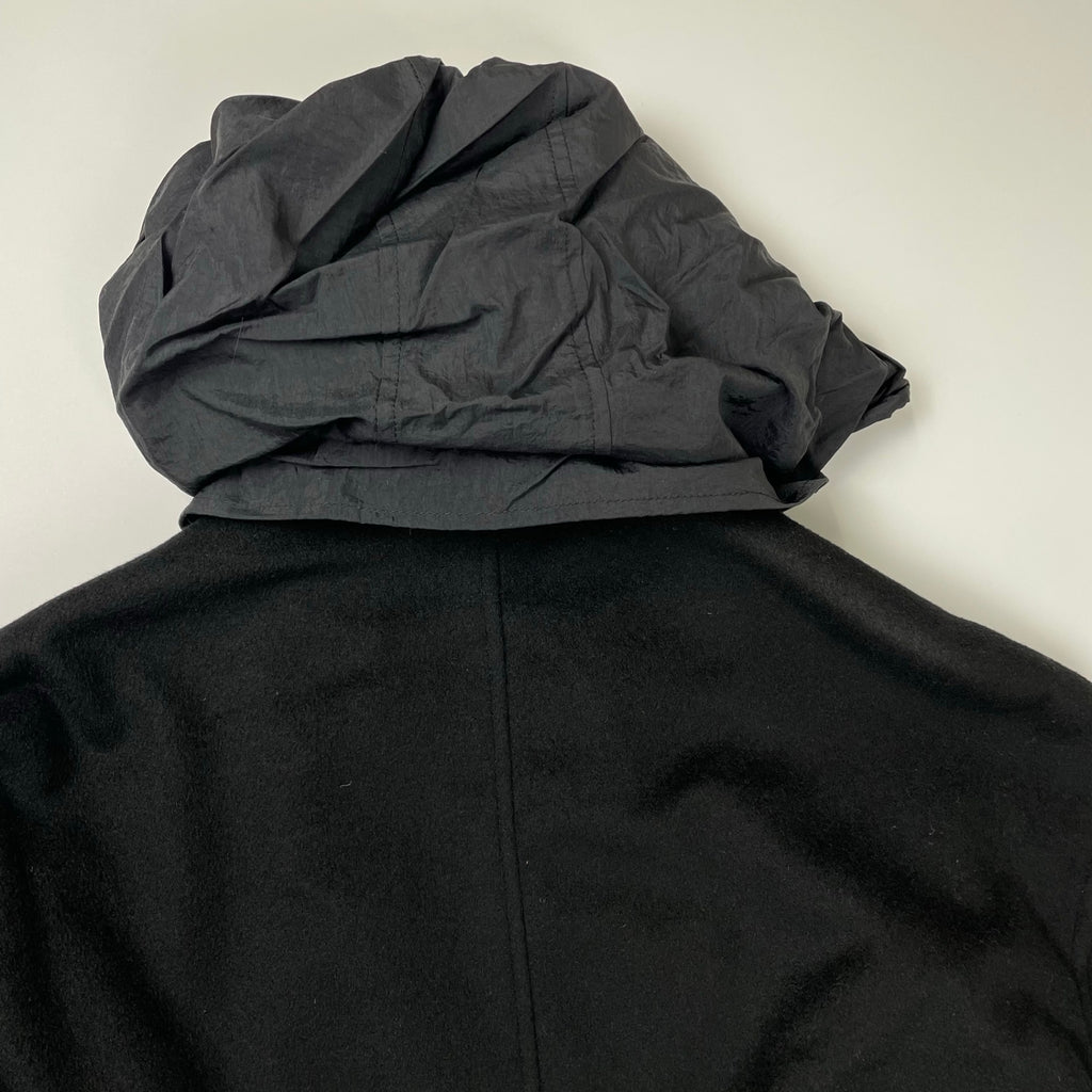 VINTAGE ヴィンテージ / ピュアカシミヤコート フード収納 ブラック 参考定価：200,000程度 SIZE:LL