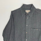 Ermenegildo Zegna エルメネジルドゼニア / コットンヘリンボーンシャツ 貝ボタン SIZE:S