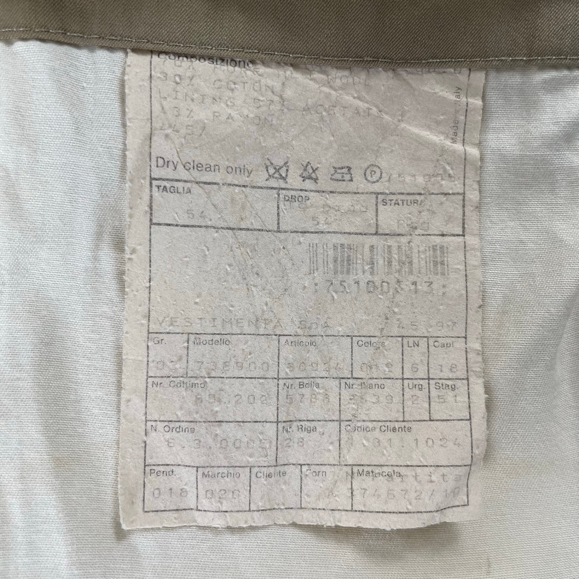 GIORGIO ARMANI ジョルジオアルマーニ / 80s BORGO21 ヴィンテージ ギャバジンスラックス SIZE:W90