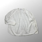 【フランス製】COMME des GARCONS COMME des GARCONS コムコム / Vネックギャザーブラウス SIZE：S