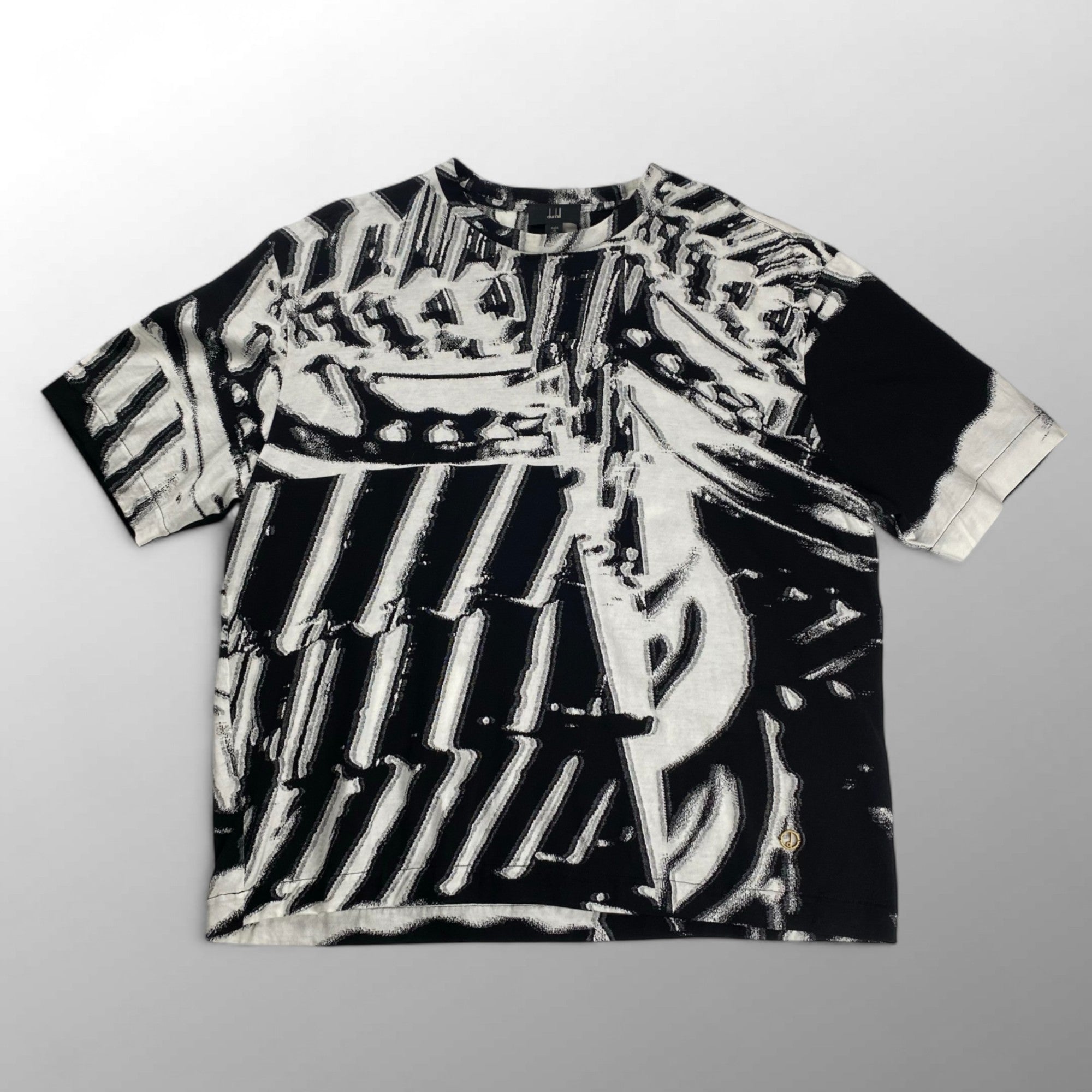 【極美品】 dunhill ダンヒル / GEAR ジャガード Tシャツ 総柄 Gear Short Sleeve T-Shirt 参考定価：60,000程度 SIZE:L