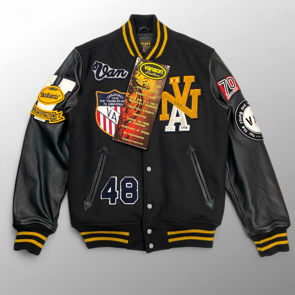 VAN JACKET × vanson ヴァンヂャケット バンソン / 70周年 アワードジャケット フルデコ 未使用品 SIZE:M