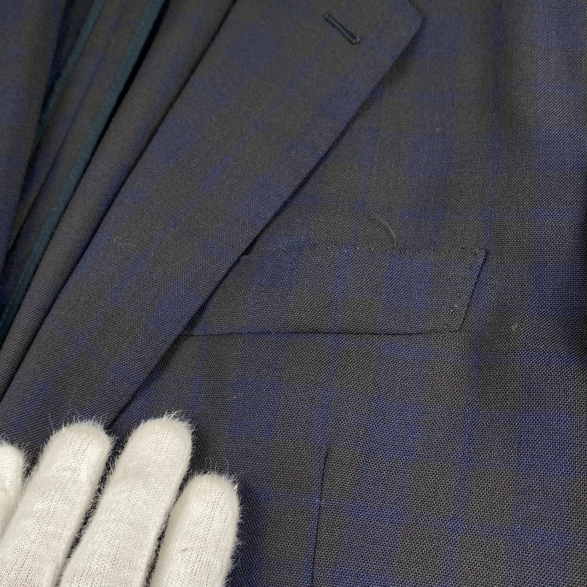 【極美品】 HERMES エルメス / チェック柄 アンコン テーラードジャケット SIZE:48