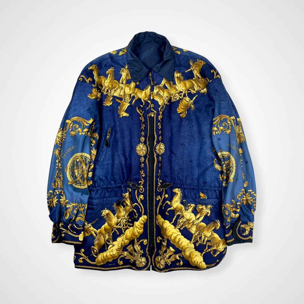 HERMES エルメス / VINTAGE ”COSMOS” シルクリバーシブルジャケット SIZE：40