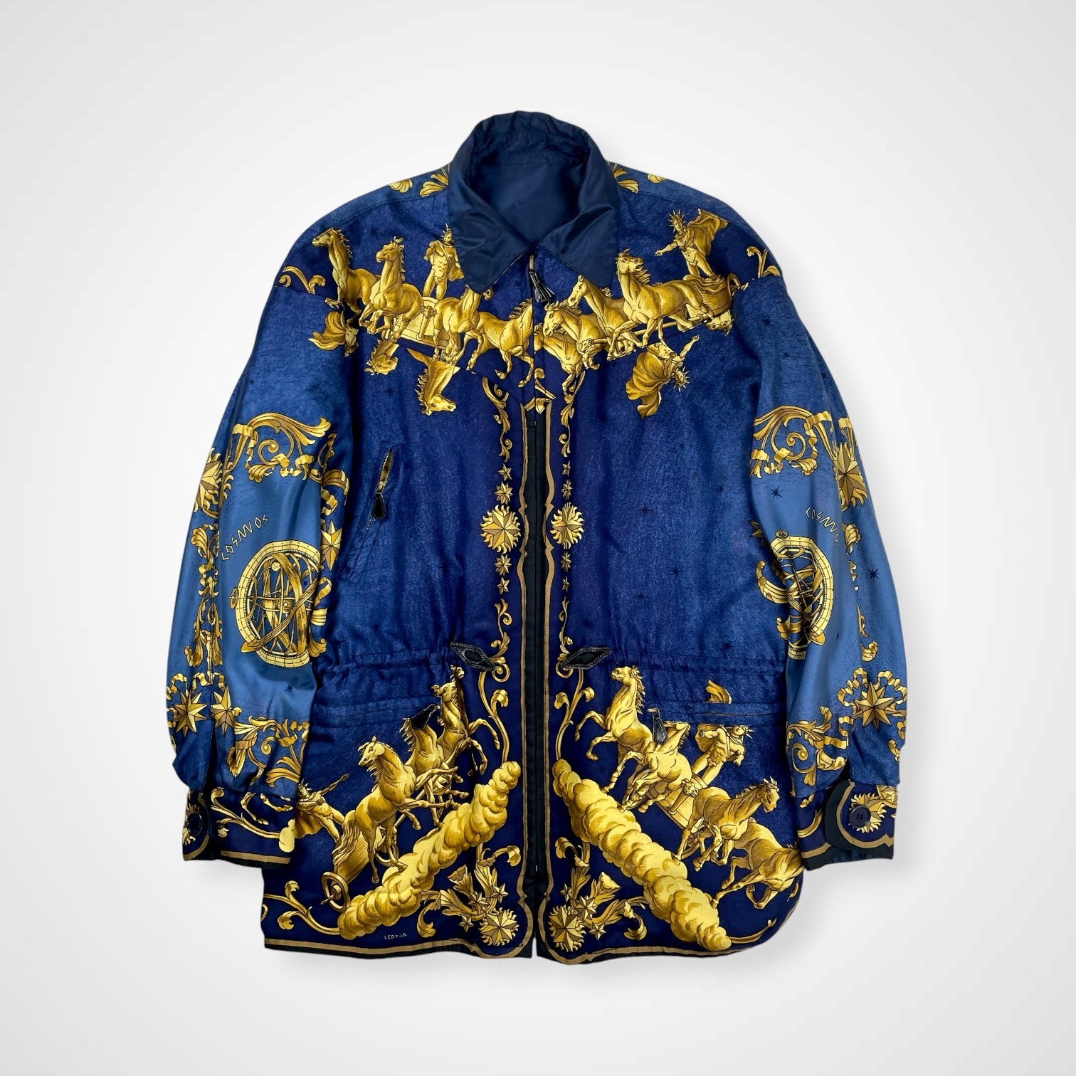 HERMES エルメス / VINTAGE ”COSMOS” シルクリバーシブルジャケット SIZE：40