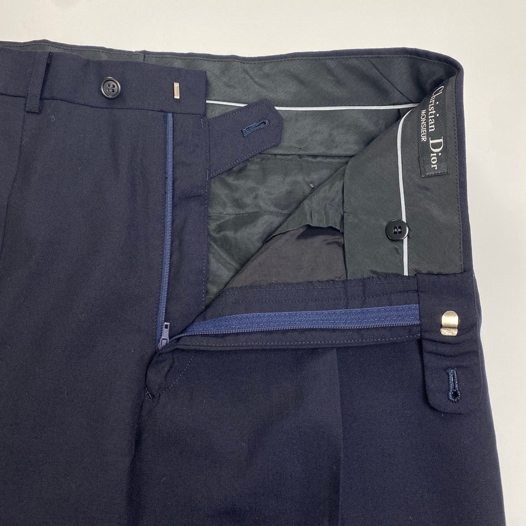 Christian Dior MONSIEUR クリスチャンディオール ムッシュ / ヴィンテージスラックス 2タック ネイビー SIZE:W82