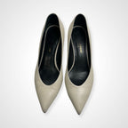 SAINT LAURENT PARIS サンローランパリ / レザーパンプス ホワイト 参考定価：90,000程度 SIZE：36 1/2
