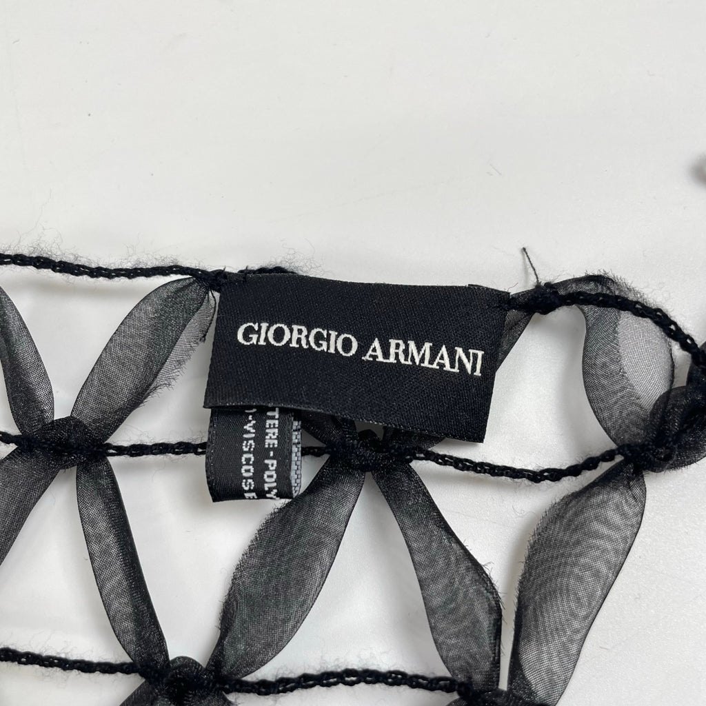 GIORGIO ARMANI / メッシュデザインショール 参考定価：85,000程度