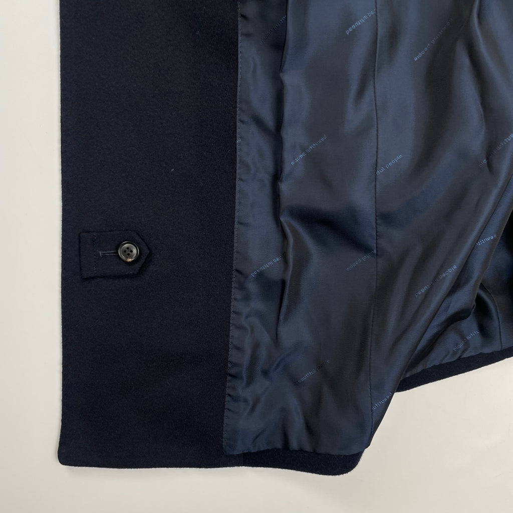 beautiful people × Loro Piana ビューティフル ピープル ロロピアーナ / カシミヤMIXチェスターコート ダークネイビー 参考定価：105,000+tax SIZE:130(XS-S)