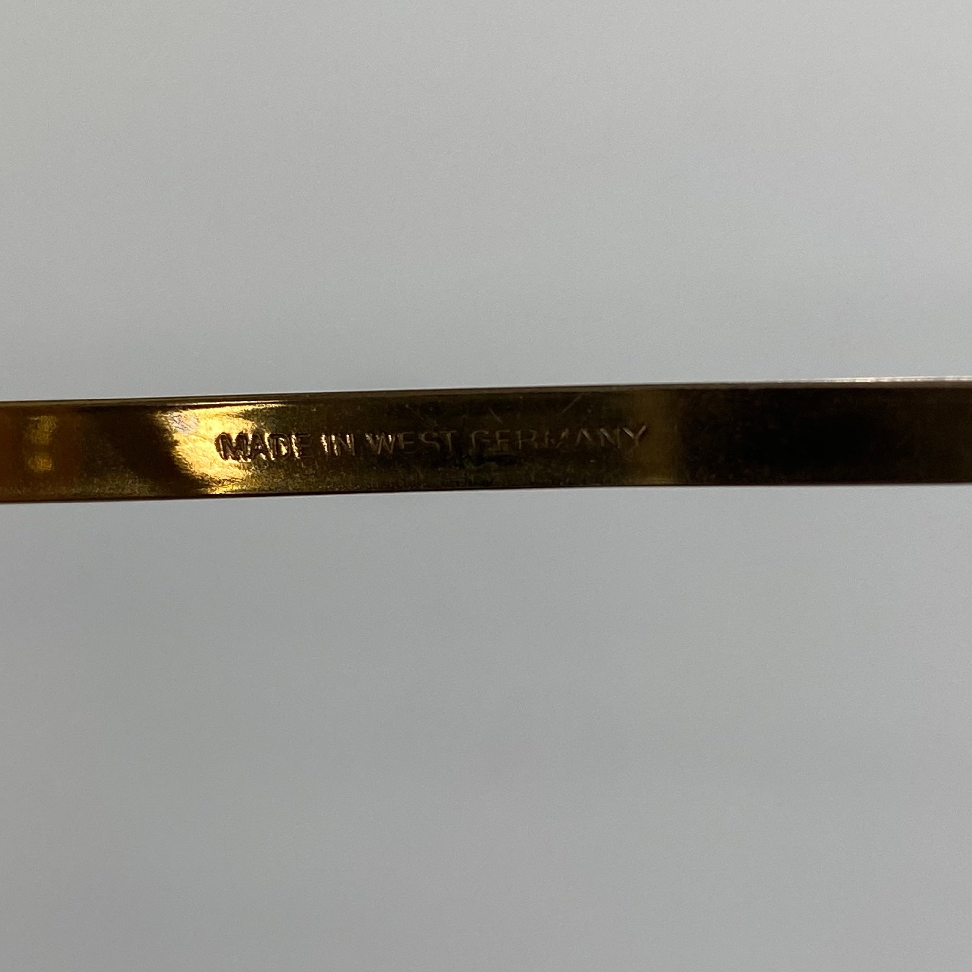 EURO VINTAGE 西ドイツ製 / ヴィンテージ メガネ アイブロウ K10GF ブラウン ゴールド レンズ無