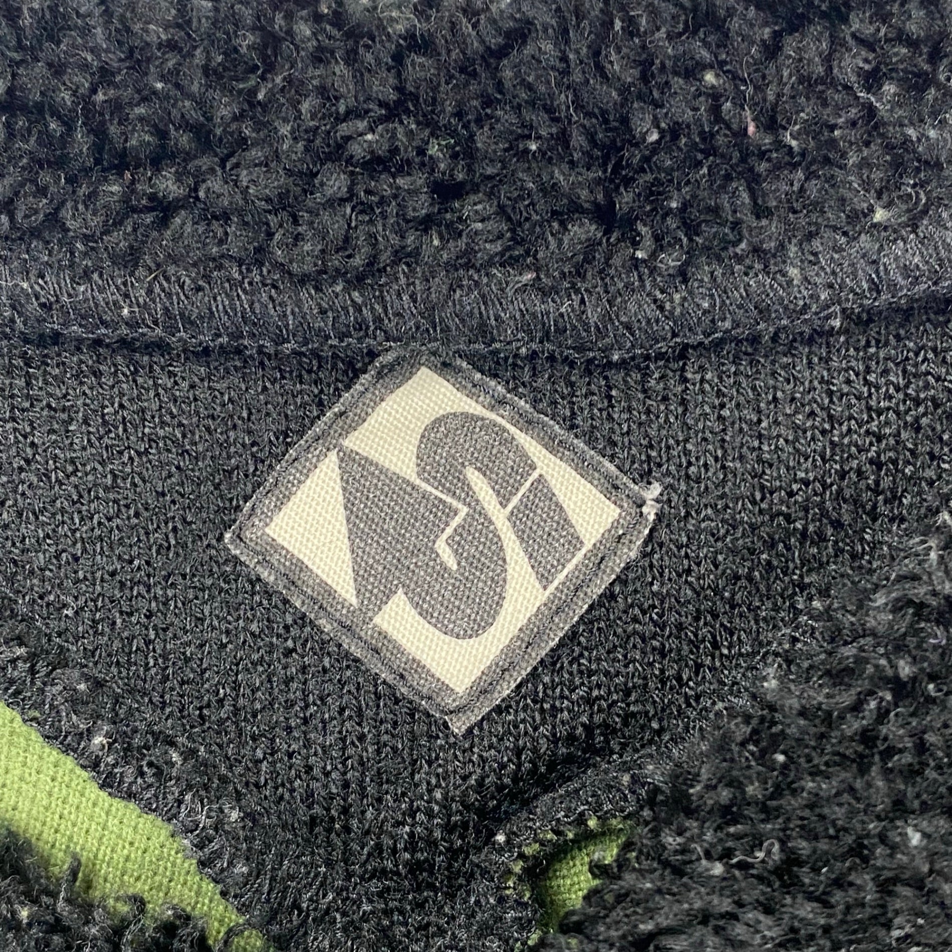 Shantii シャンティ / VINTAGE パイル切替鹿の子TEE オリーブ×ブラック SIZE：L