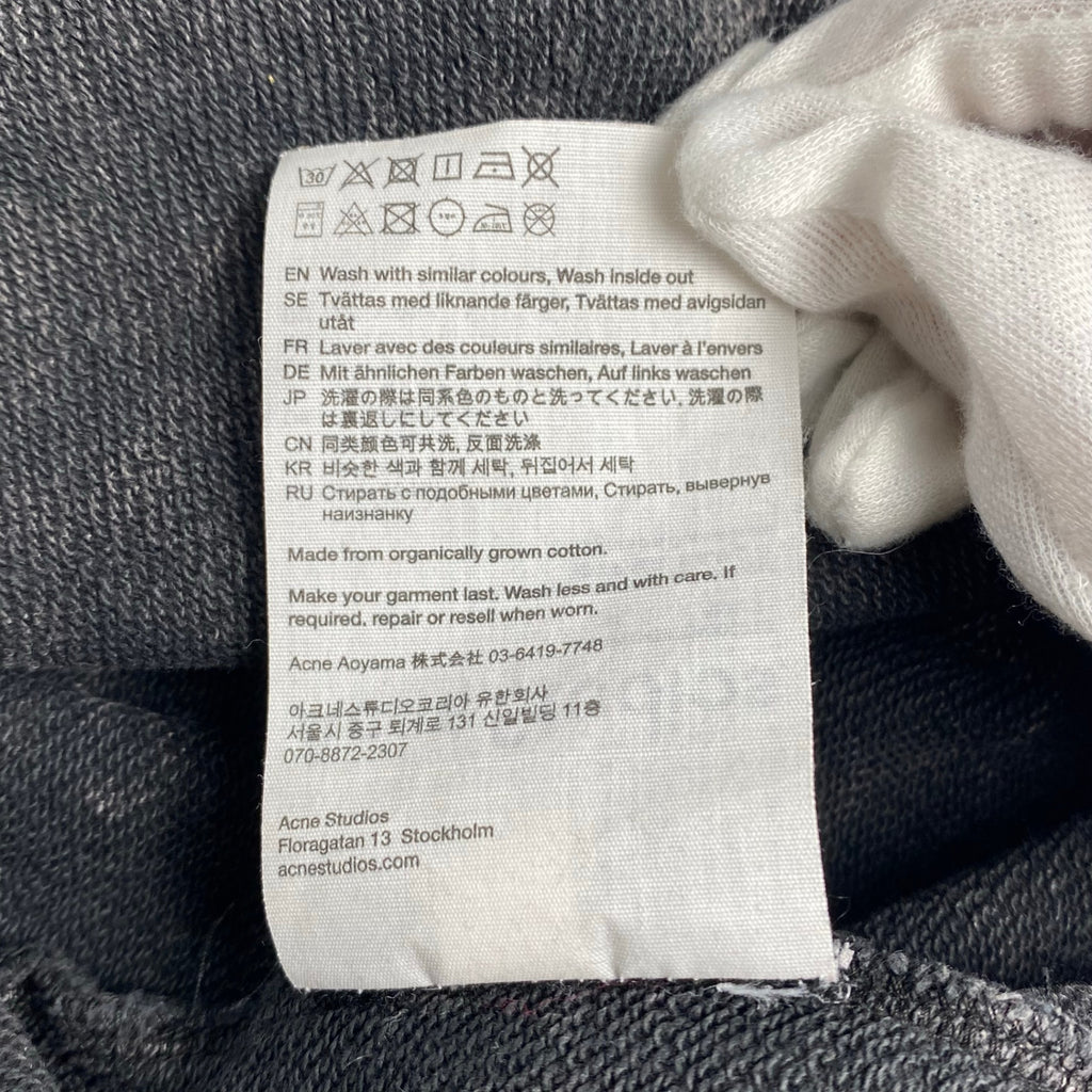 【タグ付】 Acne Studios アクネストゥディオズ / Blurred Logo Sweatshirt 短丈 スウェット ロゴ Faded Grey 23AW 参考定価：59,000+tax SIZE:S