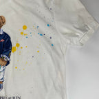 POLO RALPH LAUREN ポロ ラルフローレン / ポロベア ペンキ加工  Tシャツ 筆記体ロゴ レアデザイン SIZE:S