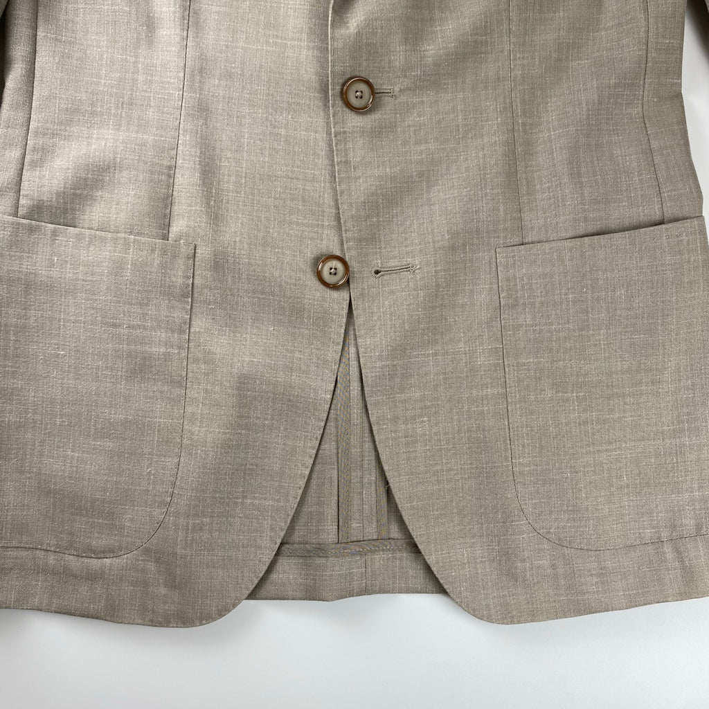 【美品】 TAGLIATORE タリアトーレ / dakar ダカール シルクMIX セットアップ スーツ ウール×シルク×リネン 参考定価：120,000+tax  SIZE:42（S程度）