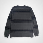 stussy ステューシー / Travis longsleeve crew グレー×ブラック SIZE:S 参考定価：15,000程度