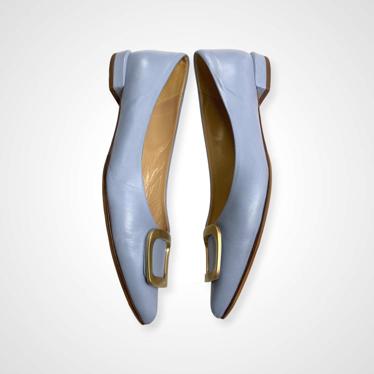 FABIO RUSCONI ファビオルスコーニ / ポインテッドフラットパンプス 箱・布袋付 参考定価：32,000+tax SIZE:38