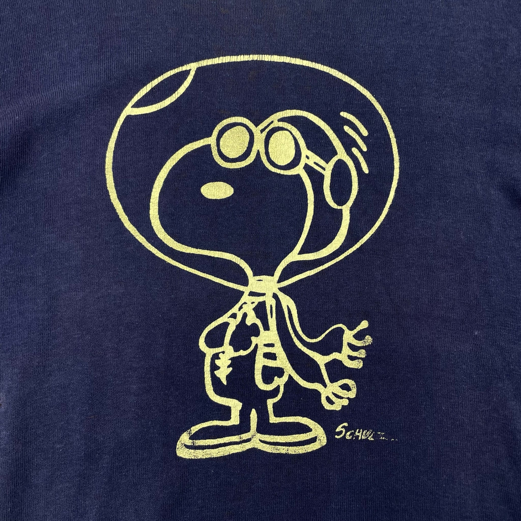 VINTAGE / 推定7-80s アストロノーツスヌーピー ダブルフェイスTシャツ SIZE:S-M程度