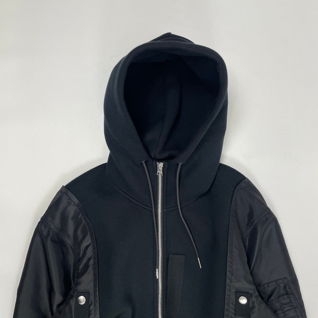 sacai / Sponge Sweat x Nylon Twill Hoodie 参考定価：80,000程度 SIZE:1