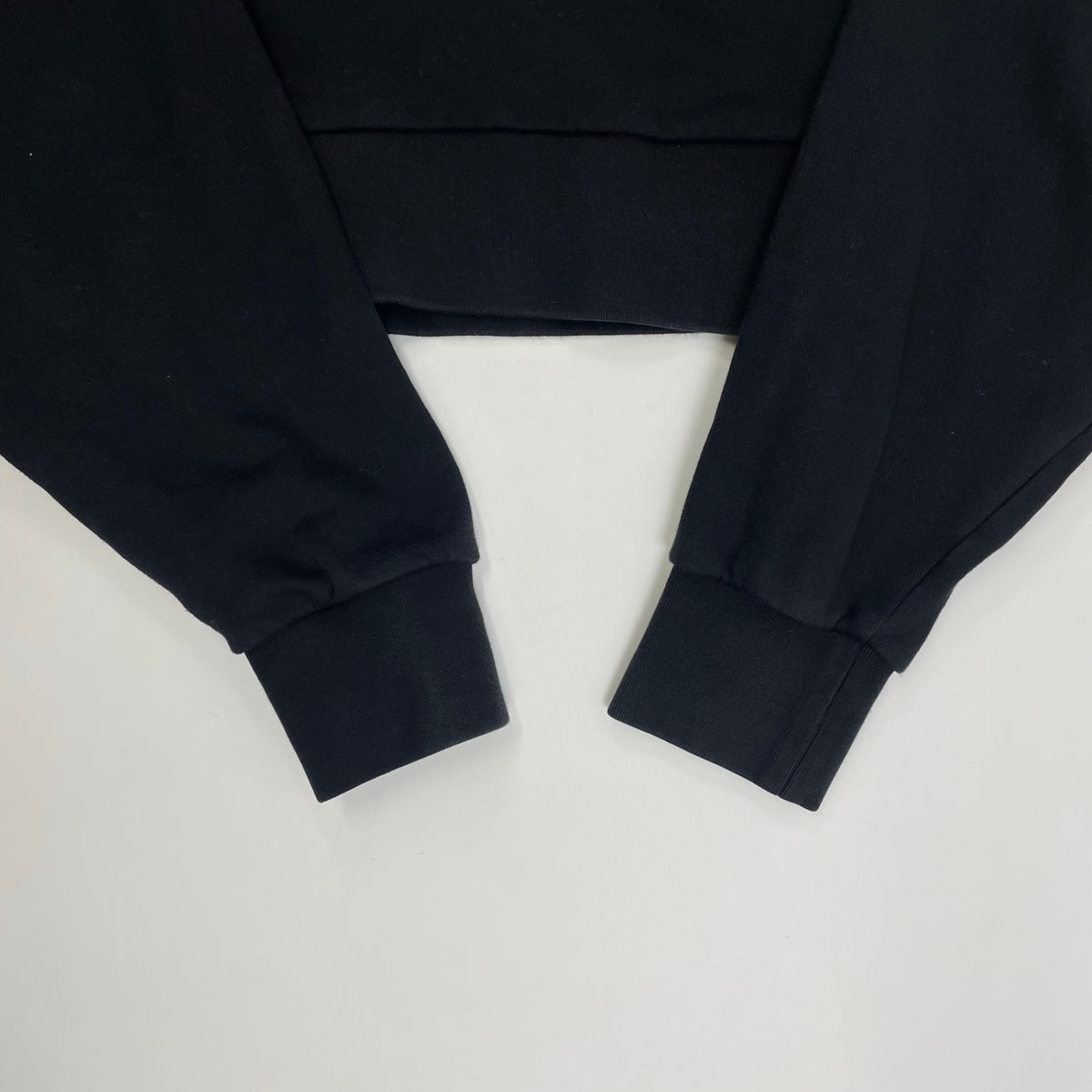Fax Copy Express / クロップドスウェットフーディー ブラック SIZE:L