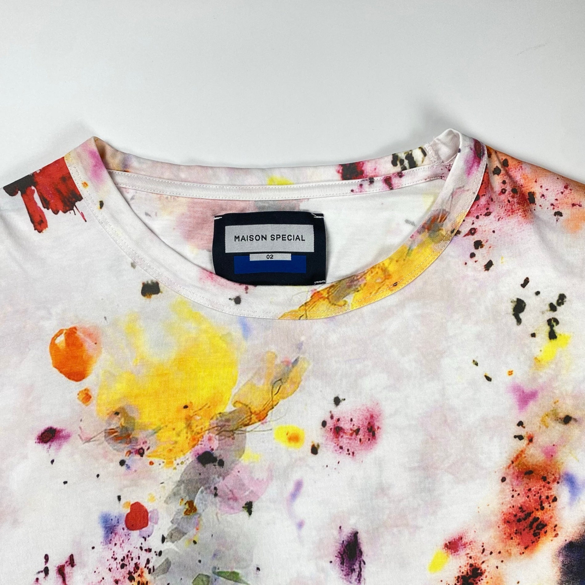 MAISON SPECIAL メゾンスぺシャル / Flower Print Prime-Over Crew Neck T-Shirt SIZE:02(L程度)