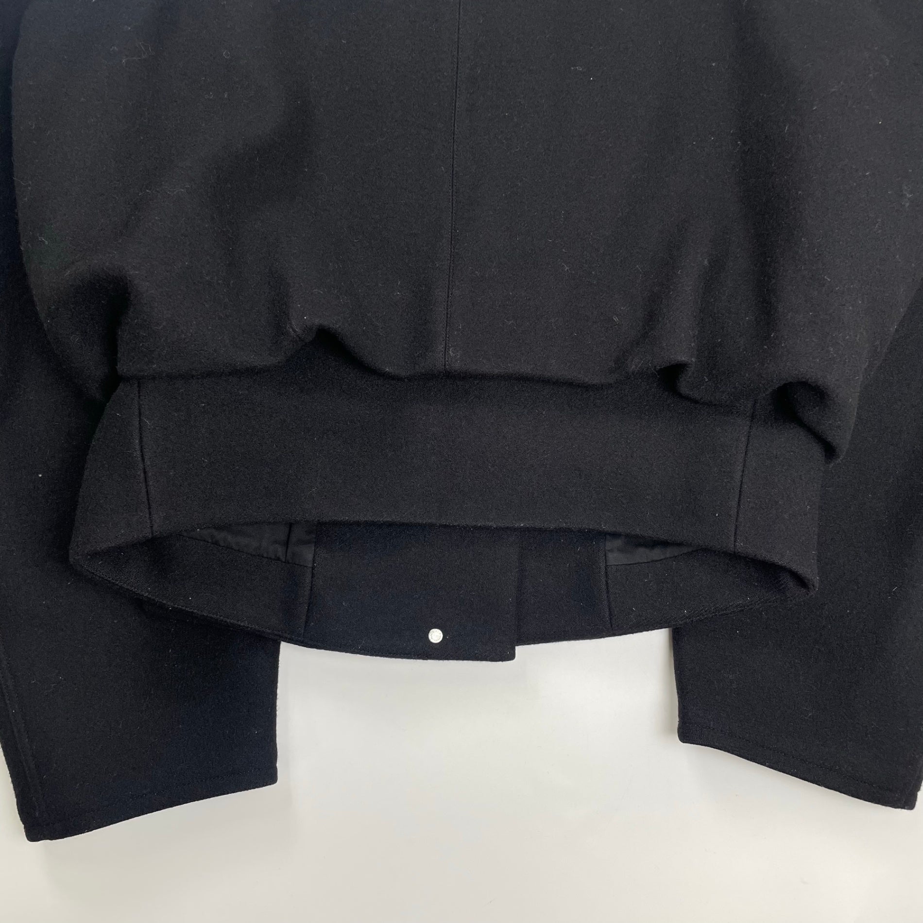 LEMAIRE ルメール / WRAP MELTON JACKET ラップジャケット ブラック 参考定価：150,000程度 SIZE:34