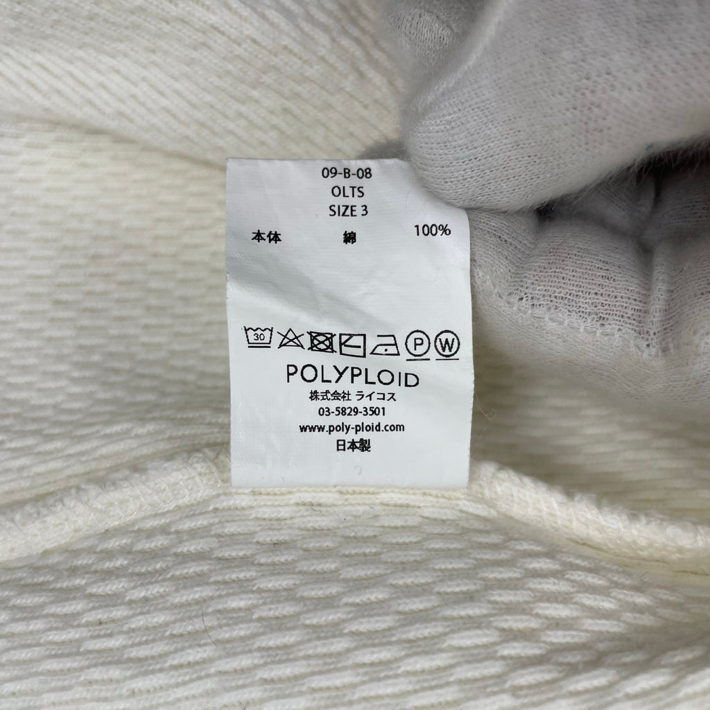 POLYPLOID ポリプロイド / OVERSIZE LONGSLEEVE B ホワイト 参考定価：26,000+tax SIZE:3