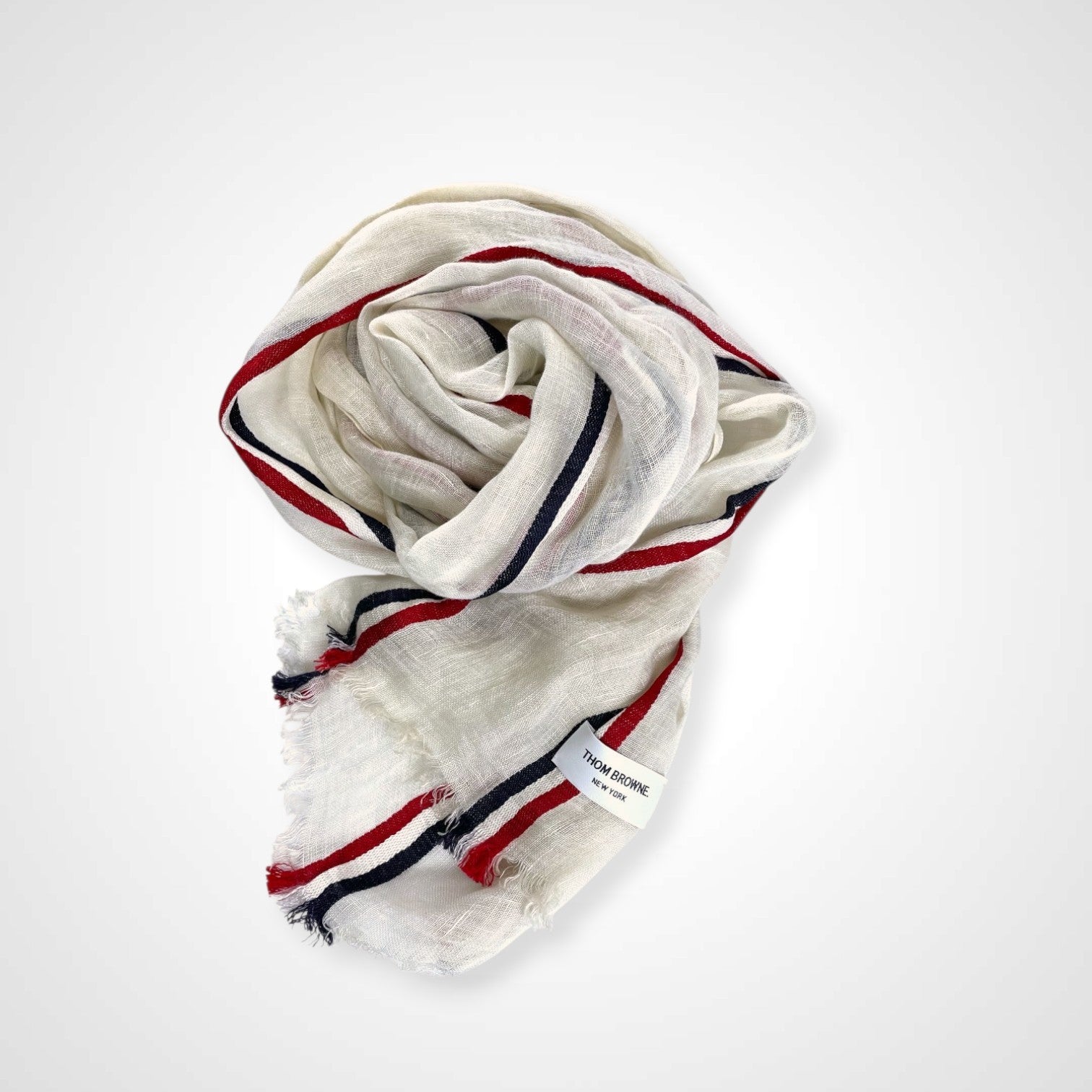 THOM BROWNE トムブラウン / トリコロールストール 参考定価：36,000程度 SIZE:180cm×65cm