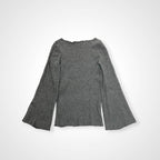 DEMYLEE デミリー / フレアスリーブ リブニット 参考定価：35,000程度 SIZE:S