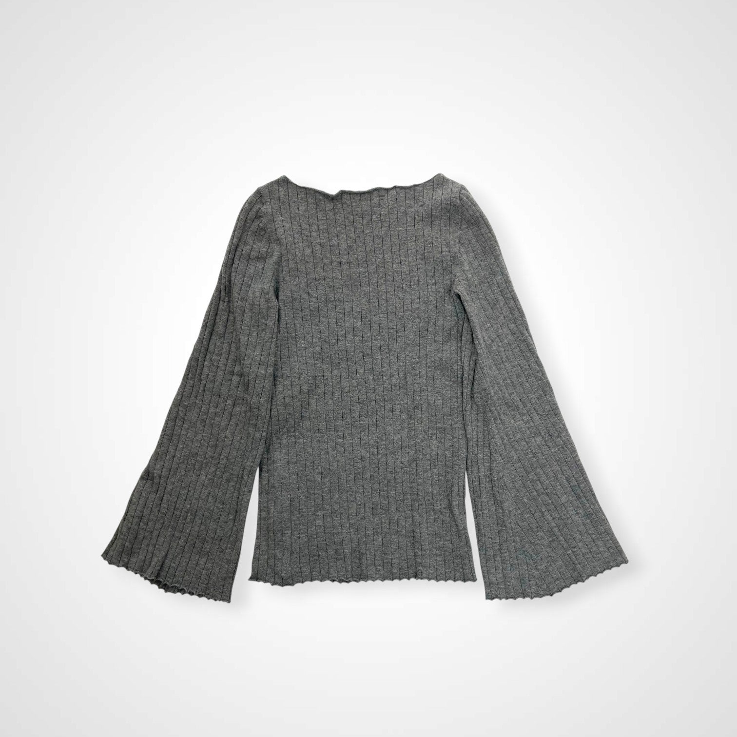 DEMYLEE デミリー / フレアスリーブ リブニット 参考定価：35,000程度 SIZE:S