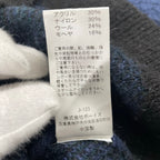 Gymphlex ジムフレックス / モヘヤMIXアーガイルVネック ネイビー×グリーン×ブラック 参考定価：16,000程度 SIZE：12