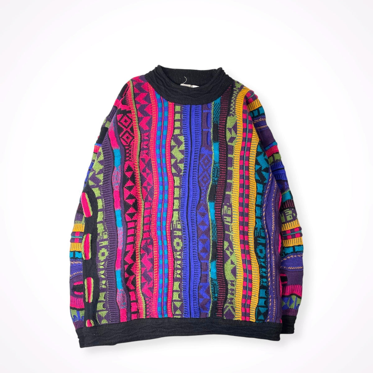 VINTAGE / 〈I･V･Y〉 3D立体編み クルーネックニットセーター SIZE:L