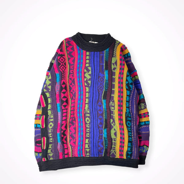 VINTAGE / 〈I･V･Y〉 3D立体編み クルーネックニットセーター SIZE:L