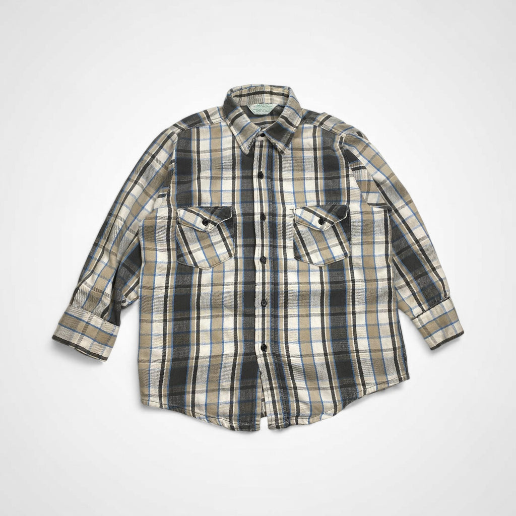 6-70s VINTAGE ヴィンテージ / フランネルネルシャツ 好配色 USA製 SIZE:S程度