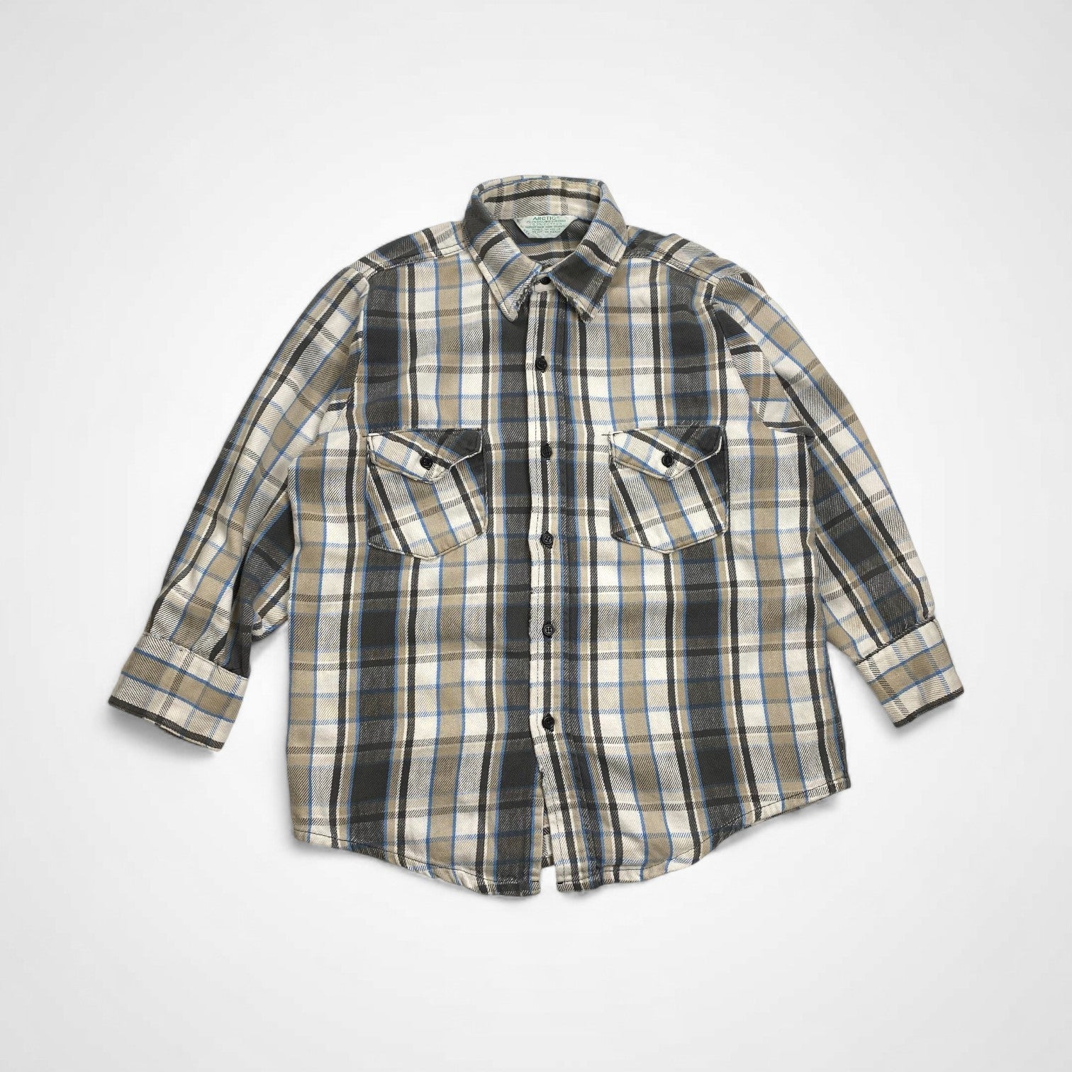 6-70s VINTAGE ヴィンテージ / フランネルネルシャツ 好配色 USA製 SIZE:S程度