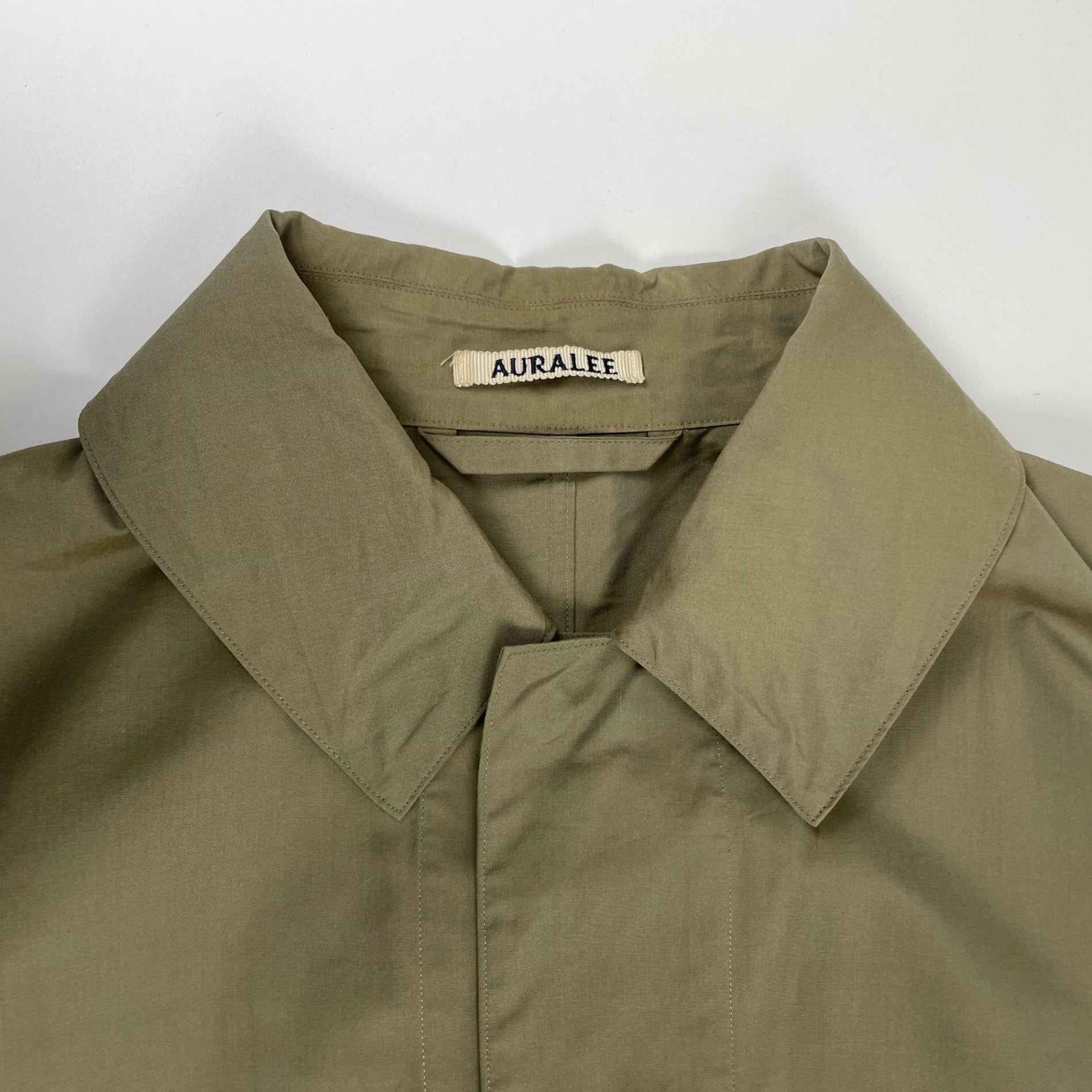 AURALEE オーラリー / FINX CHAMBRAY BIG SOUTEIN COLLAR COAT シャンブレーシャツコート 参考定価：56,000+tax SIZE:3