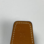 【極美品 鑑定済】 HERMES エルメス / コンスタンス Hバックル レザーベルト 〇Y刻印 ブラック×ベージュ 75cm
