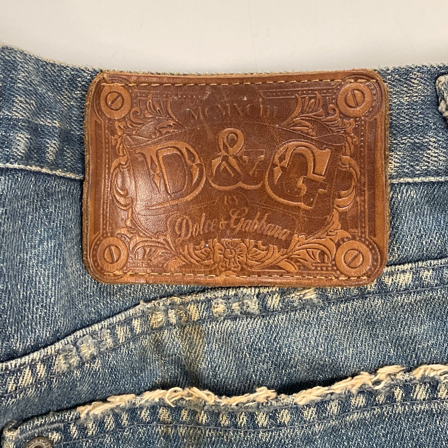90-00s D&G Dolce＆Gabbana ドルチェアンドガッバーナ / アナーキークラッシュデニム MADE IN ITALY SIZE:W30