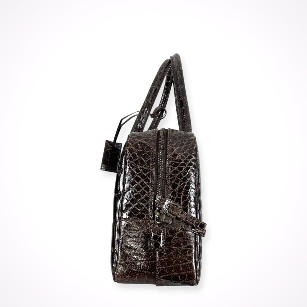 GIORGIO ARMANI / 90-00s ヴィンテージ クロコ型押しハンドバッグ 参考定価：400,000程度