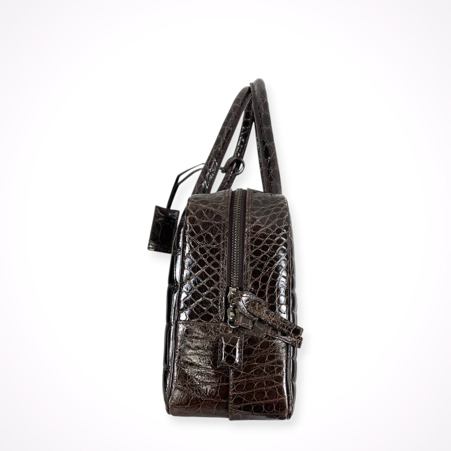GIORGIO ARMANI / 90-00s ヴィンテージ クロコ型押しハンドバッグ 参考定価：400,000程度