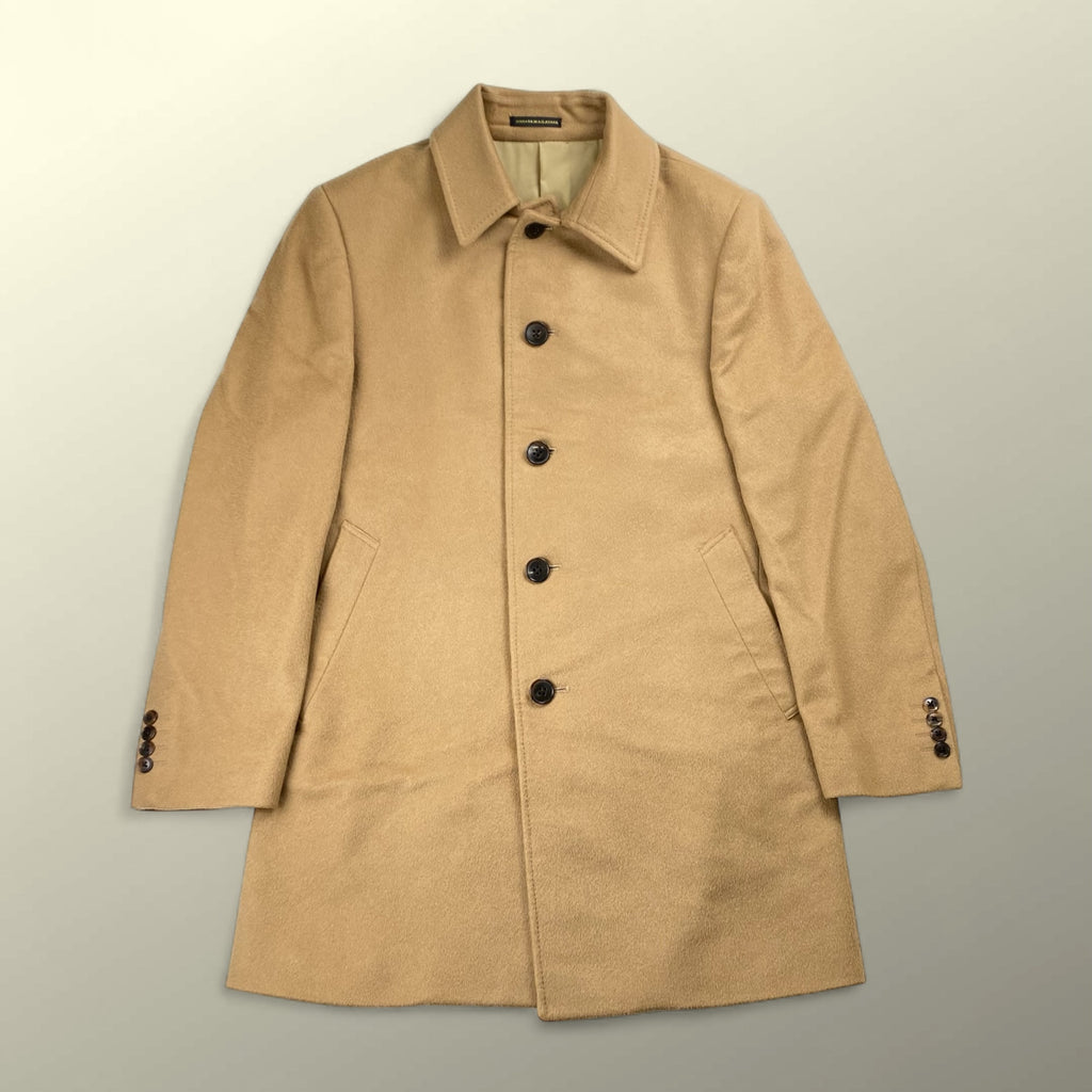 Ermenegildo Zegna社 GINZA YAMAGATAYA仕立て / 最高級ピュアカシミア100％ カシミアコート 水牛ボタン 銀座 老舗テーラー  SIZE：L程度