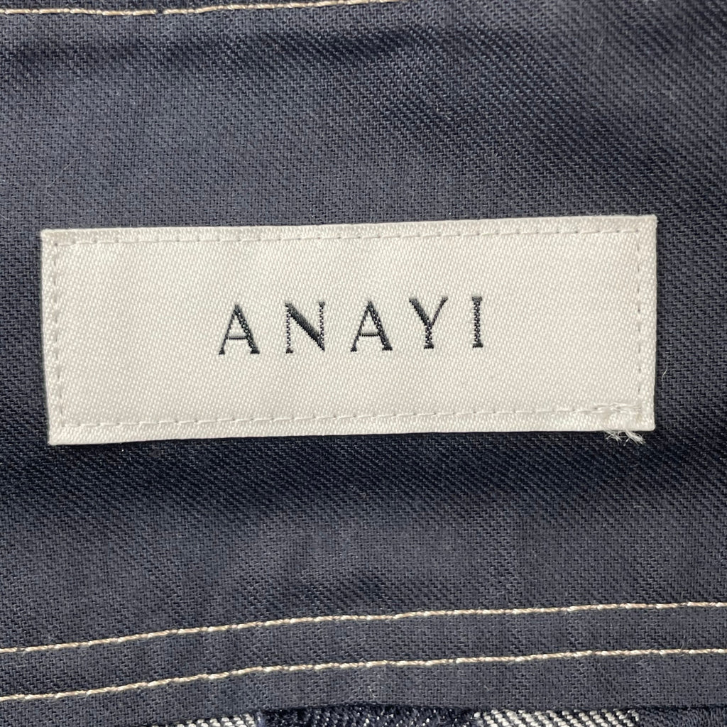 ANAYI / ハイウエストデニムパンツ 未使用品 参考定価：36,000+tax SIZE:38