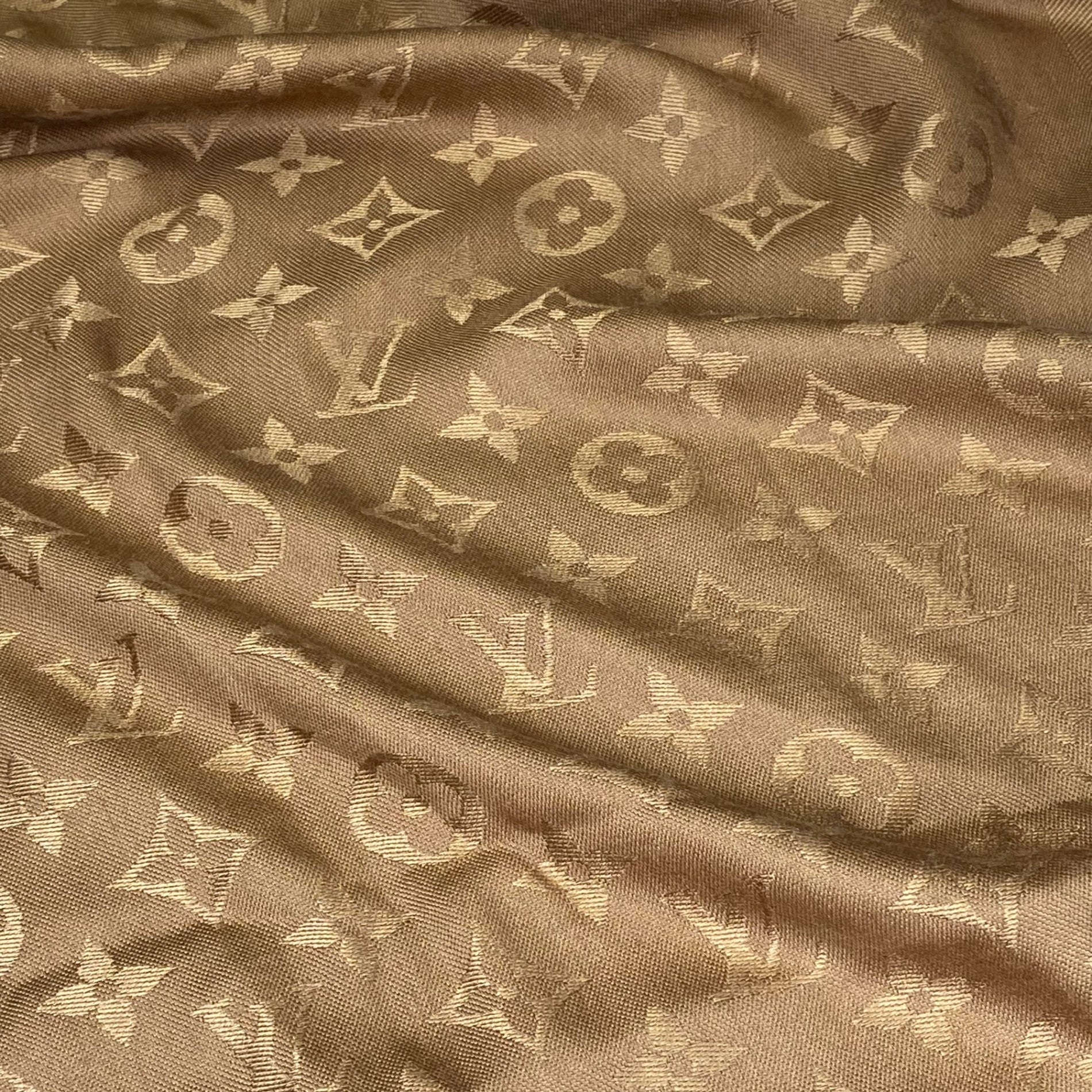 【箱付】 LOUIS VUITTON ルイ・ヴィトン / 大判ストール ショール マフラー モノグラム ブラウンゴールド 402336 140cm